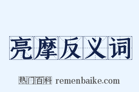 亮摩反义词是什么意思的图片